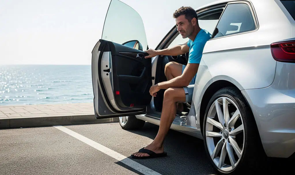 Auto fahren Flip-Flops