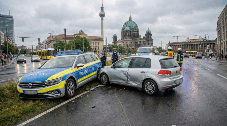 Unfall mit Polizeiauto